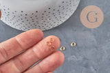 Anneaux fermés ronds acier 304 inoxydable doré 5mm/0.8mm, x10 (G11292)