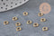 Anneaux fermés ronds acier 304 inoxydable doré 5mm/0.8mm, x10 (G11292)
