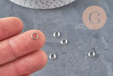 Anneaux fermés ronds acier 304 inoxydable platine 6mm/0.8mm, x5 (G11215)