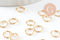 Anneaux ouverts ronds laiton doré 24K 5x0.8mm, x50 (G9898)