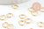 Anneaux ouverts ronds laiton doré 24K 5x0.8mm, x50 (G9898)