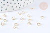 Anneaux ovales fer doré 16K 2x3mm, x 1gr (G1713)