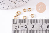 Anneaux rond ronds ouvert laiton brut 5mm x1mm, x100 (G10696)