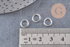 Anneaux ronds acier 304 inoxydable argenté 8mm x 1.2mm, x 50 anneaux (G10860)