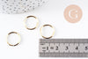 Anneaux ronds acier 304 inoxydable doré 15x1.2mm, x10 (G10092)