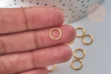 Anneaux ronds acier 304 inoxydable doré IP 9x1mm, x50 (G7708)