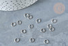 Anneaux ronds acier inoxydable platine 6mm, x5gr (G8152)