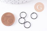 Anneaux ronds fer noir ouverts 10mm, x20 (1.9gr) (G2502)