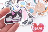 Autocollant chats variés 40x70mm, x50 (G10539)