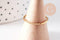 Bague alliance anneau acier inoxydable doré zircons blancs taille 7, x1 (G10496)