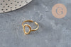 Bague cercle acier 304 inoxydable doré IP Taille 57, x1 (G11261)