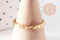 Bague fine alliance gravée coeurs acier inoxydable doré 2mm, x1 (G10497)