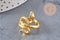 Bague homme dorée réglable serpent 18mm, x1 (G2920)