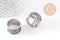 Bague large homme argenté 21mm, x1 (G0328)