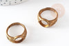 Bague réglable cabochon laiton brut 18mm, x1 (G0509)