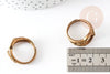Bague réglable cabochon laiton brut 18mm, x1 (G0509)
