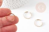 Bague réglable dent de scie laiton brut 19mm, x2 (G0693)