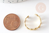 Bague réglable feuille 17mm, x2 (G0584)