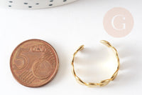 Bague réglable feuille 17mm, x2 (G0584)