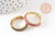 Bague réglable laiton doré zircon coloré 16mm, x1 (G4336)