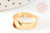 Bague réglable pour cabochonrond 6mm en acier doré inoxydable, 17-18mm,x2 (G8827)
