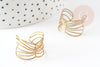 Bague réglable vague laiton brut 19mm,x2 (G5306)