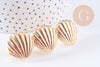 Barrette coquillages métal doré 73mm, x1 (G10689)