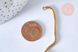 Base de bracelet ajustable maille vénitienne or acier 304 inoxydable doré 14k 16cm, x1 G5991