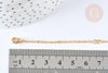 Base de bracelet chaine dorée satellite 16K 2.5microns 17.7cm, x1 (G8182)