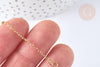 Base de bracelet chaine dorée satellite 16K 2.5microns 17.7cm, x1 (G8182)