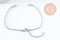 Base de bracelet chaine rolo acier 304 inoxydable platine 2.5mm-16.5cm, x1 (G9483)