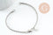 Base de bracelet chaine rolo acier 304 inoxydable platine 3mm-16.5cm, x1 (G9484)