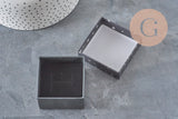 Boite carrée cadeau carton noir galaxie argent 5.3cm, x1 (G11332)-Boîtes à cadeaux-Gingerlily Perles