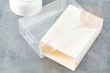 Boite rangement perles bijoux fournitures en plastique 1 tiroir 21cm, x1 (G9188)
