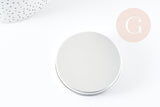 Boite rangement perles métal aluminium ronde 7.15cm, x1 (G2345)