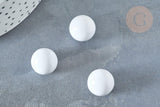 Bola carillon d'harmonie blanche 14mm, x1 (G6707)