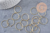 Boucles créoles laiton brut 20mm, x10 (G3730)