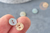 Bouton rond nacre multicolore 8mm, x10 (G7371)