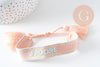 Bracelet brodé J'ADORE HOPE EFJF, x1 (G7649)