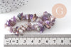 Bracelet élastique chips améthyste naturelle 50mm, x1 (G5774)