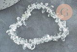 Bracelet élastique chips cristal de roche naturel 50mm, x1 (G5669)