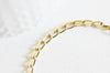 Bracelet gourmette maillons doré 16K 18cm, x1 (G1202)