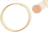 Bracelet jonc 3mm acier doré 63mm x1 (G7736)