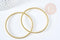 Bracelet jonc épais 4mm torsadé laiton doré 16K-67mm, x1 (G8508)