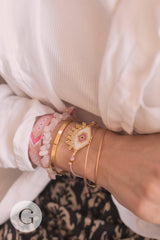 Bracelet jonc réglable laiton doré 16k 4mm-60mm, x1 (G0653)