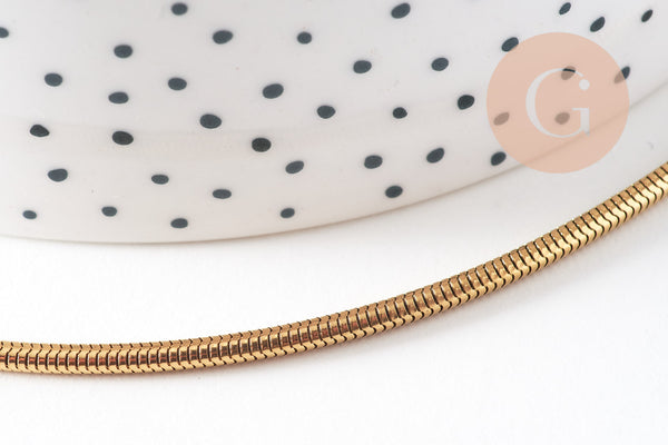 Bracelet maille chaine serpent avec extension en acier 304 inoxydable 20cm, largeur 2.5mm, x1 (G4907)