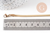 Bracelet maille serpent acier 304 inoxydable doré 14k inoxydable IP 18cm, x1 (G3926)
