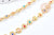 Bracelet médailles acier doré 304 inoxydable émaillé multicolore 25mm, idée cadeau anniversaire fête des mères femme, x1 G8798