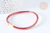 Bracelet paillettes tube plastique PVC 6,3cm, bijoux fantaisie DIY, x1 (G7228)
