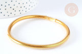 Bracelet plastique PVC paillettes doré 6.3cm, x1 (G7229)